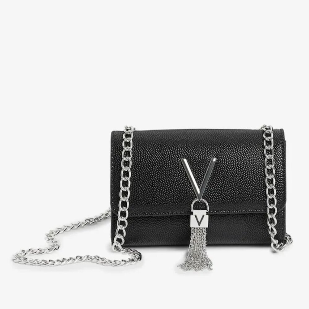 Mario Valentino Women’s Valentino Divina foldover tassel detail cross body bag